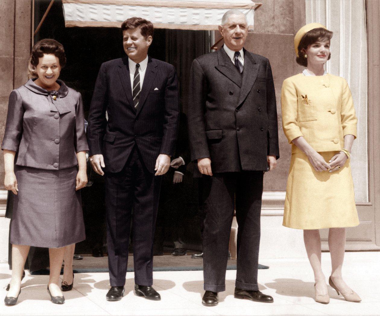 American President John Kennedy at Elysee Palace May 31, 1961 With his Wife Jackie by Unbekannt Unbekannt