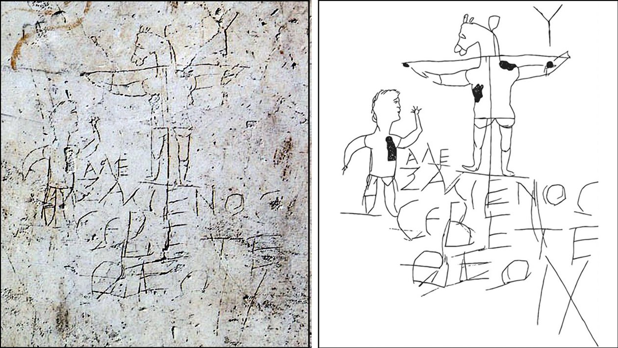 Alexamenos Graffiti, Palatine Antiquarium, Rome by Unbekannt Unbekannt