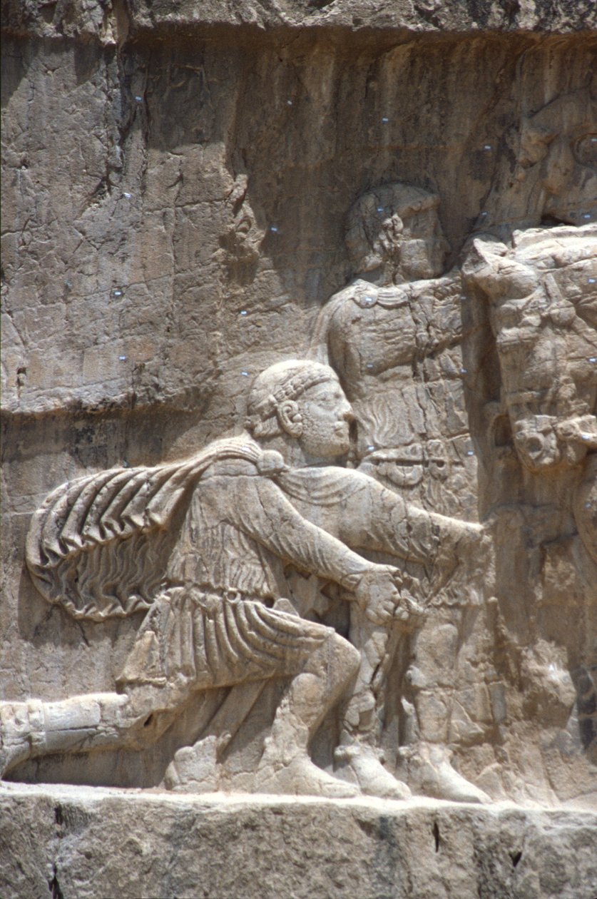 Detail of the Roman Emperor Philip the Arab Kneeling Before Shapur II, Naqsh-e Rostam by Unbekannt Unbekannt
