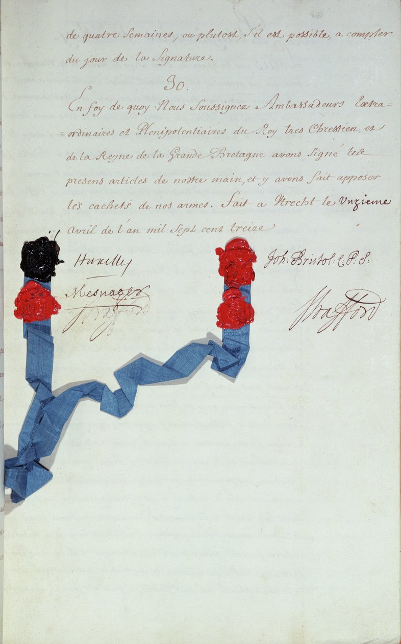 The Treaty of Utrecht, 11th April, 1713 by Unbekannt Unbekannt