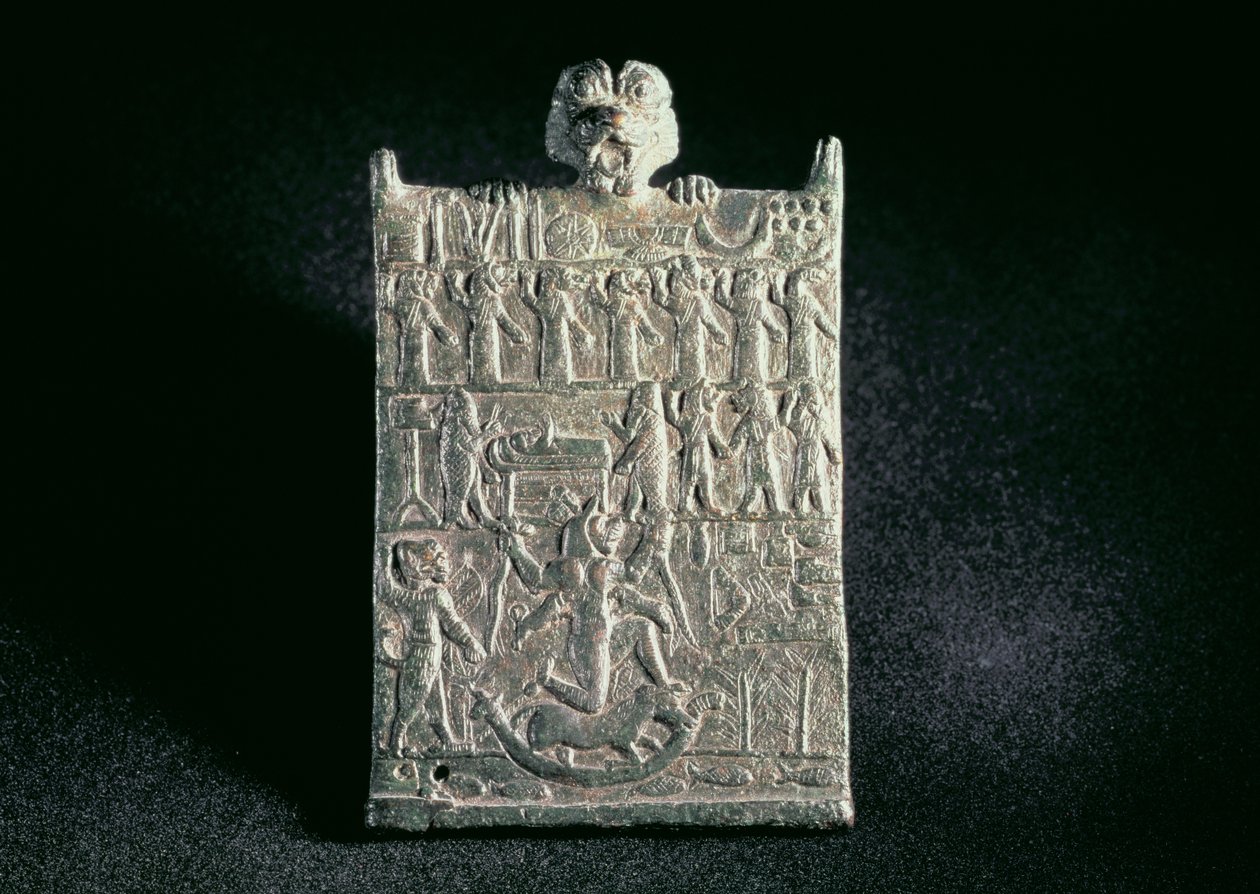 Plaque of Hell, depicting the conspiracy against Lamashtu, Neo-Assyrian, from Mesopotamia, c.1700 BC by Unbekannt
