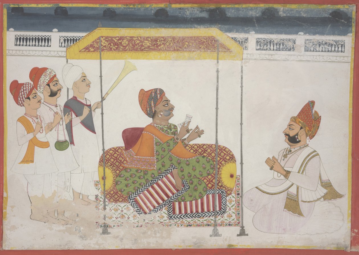 A Rajah Receiving a Guest, mid-19th century by Unbekannter Künstler