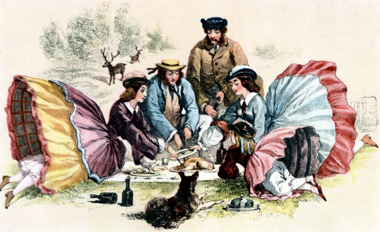 A Victorian Picnic by Unbekannter Künstler