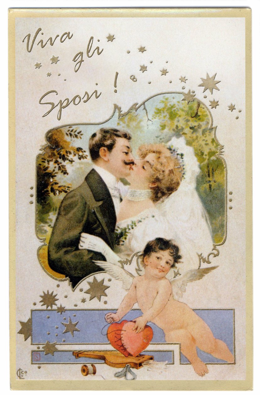 A Couple of Newlyweds Kissing, 