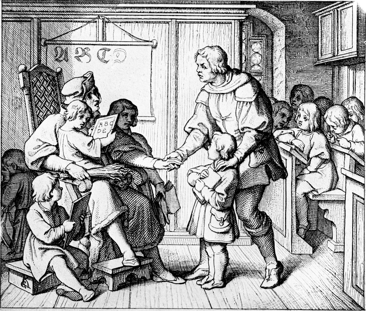 A School in the Days of Martin Luther by Unbekannter Künstler