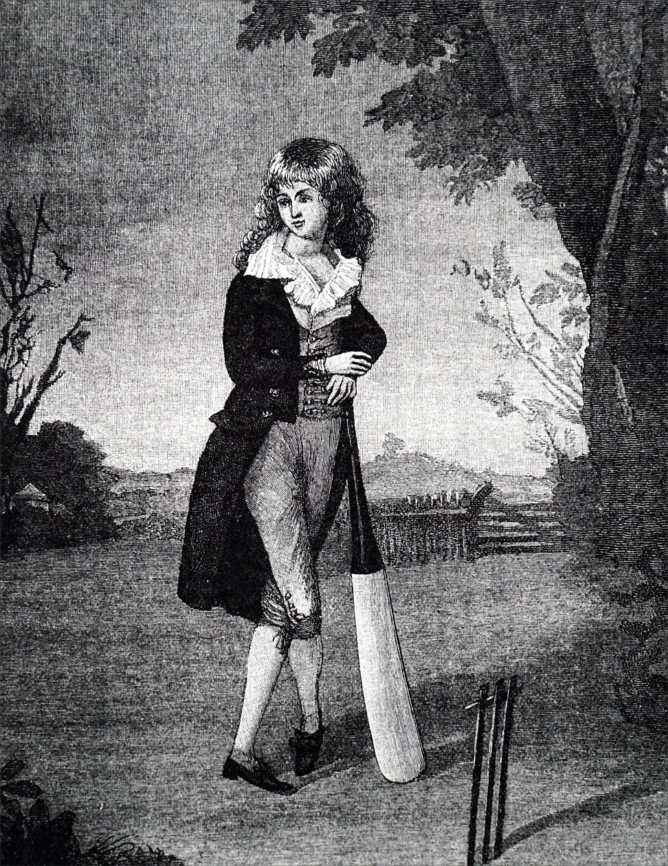 A young cricketer by Unbekannt