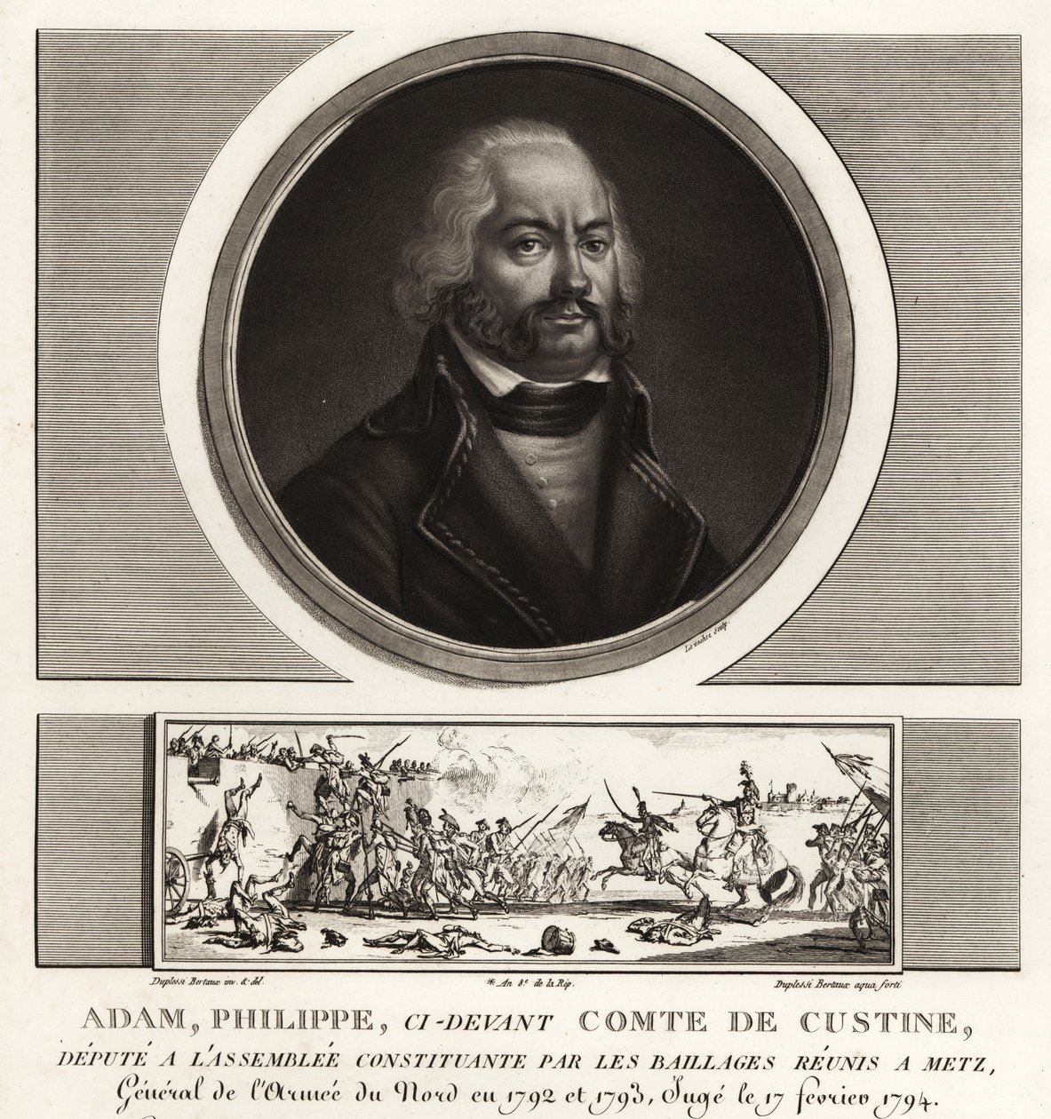 Adam Philippe, Comte de Custine, French Revolutionary general, executed for treason 1793 by Unbekannt