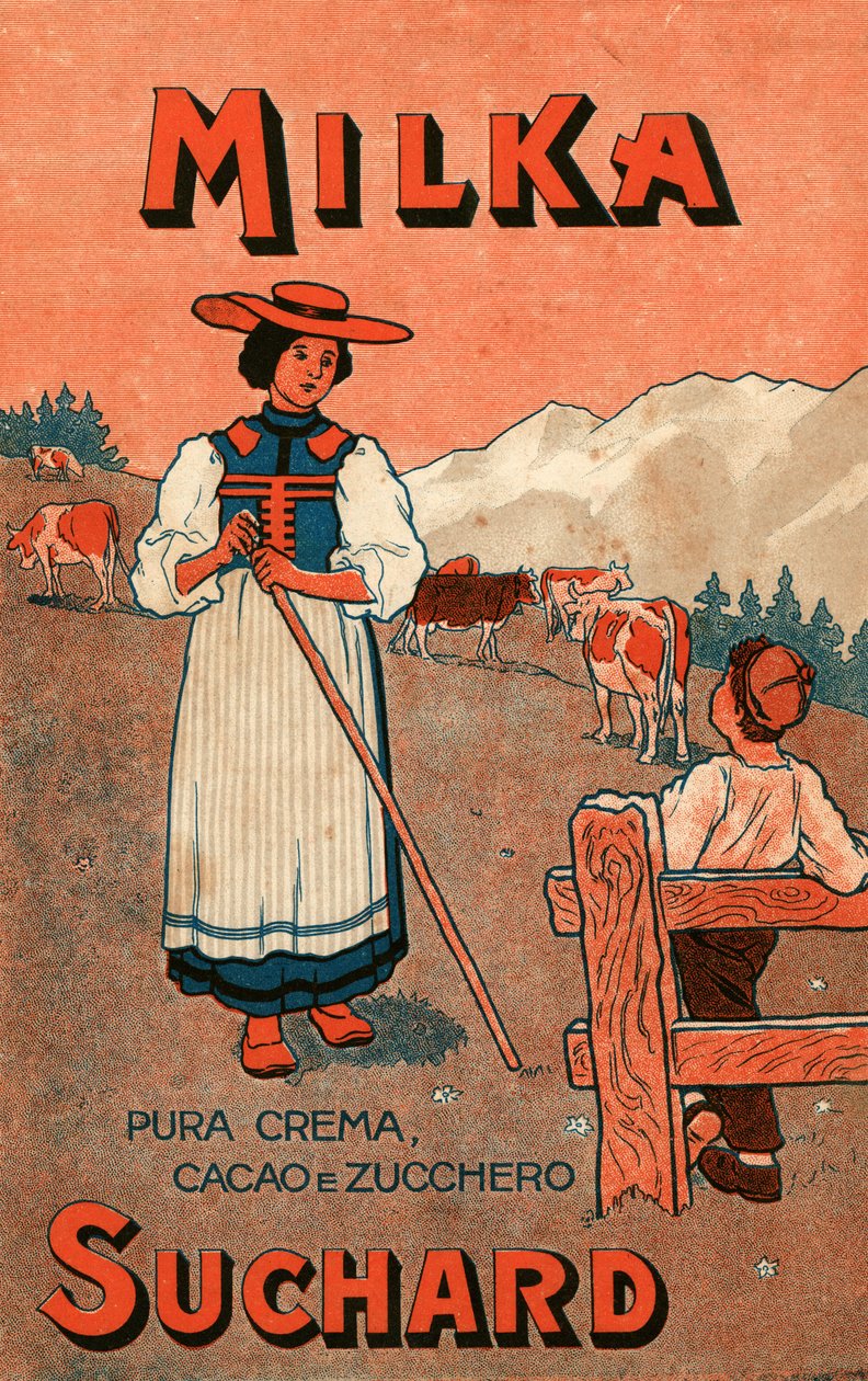 Advertising for the Chocolate Cream Milka de Suchard, Early 20th Century by Unbekannter Künstler