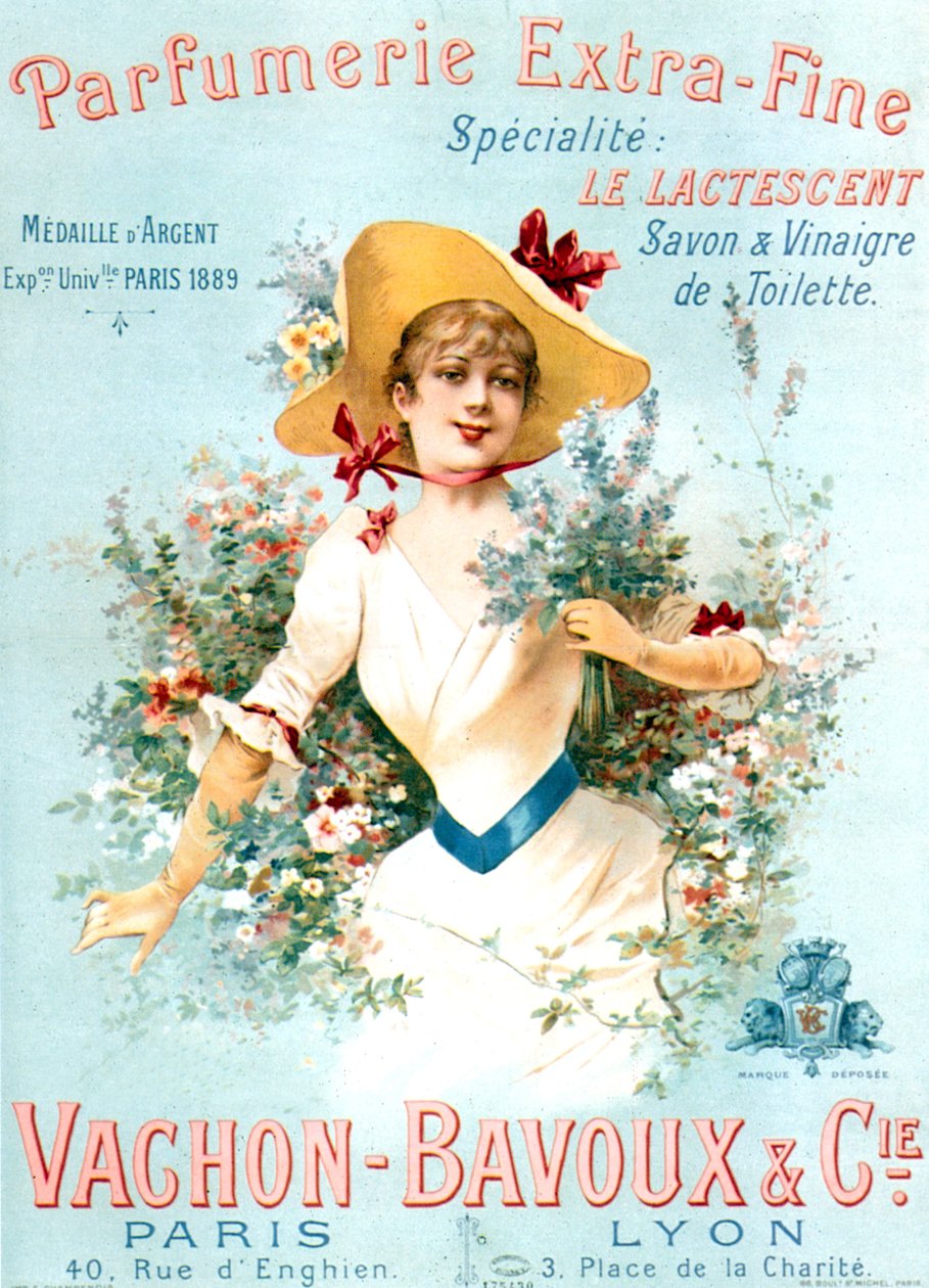 Advertising poster for Vachon Bavoux perfumes c. 1891 by Unbekannter Künstler