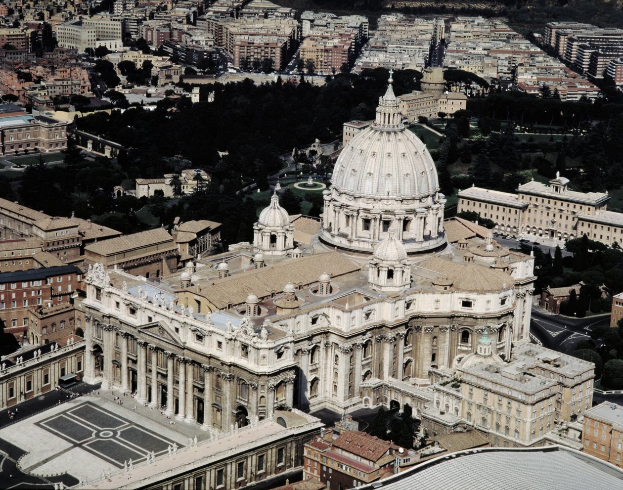 Aerial view of the Basilica of St. Peter's, Rome