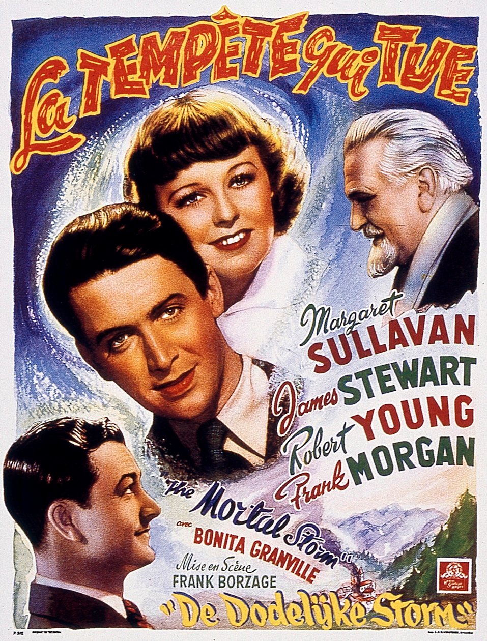 Poster of the film The Mortal Storm by Frank Borzage with Margaret Sullavan and James Stewart 1940 by Unbekannt
