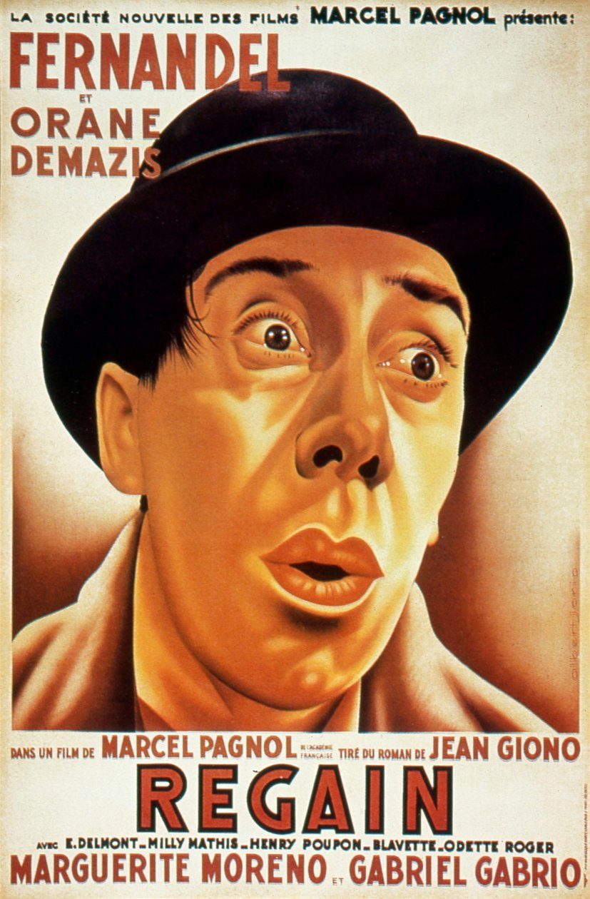 Poster of the film Récolte by Marcel Pagnol with Fernandel 1937 (after Jean Giono) by Unbekannt