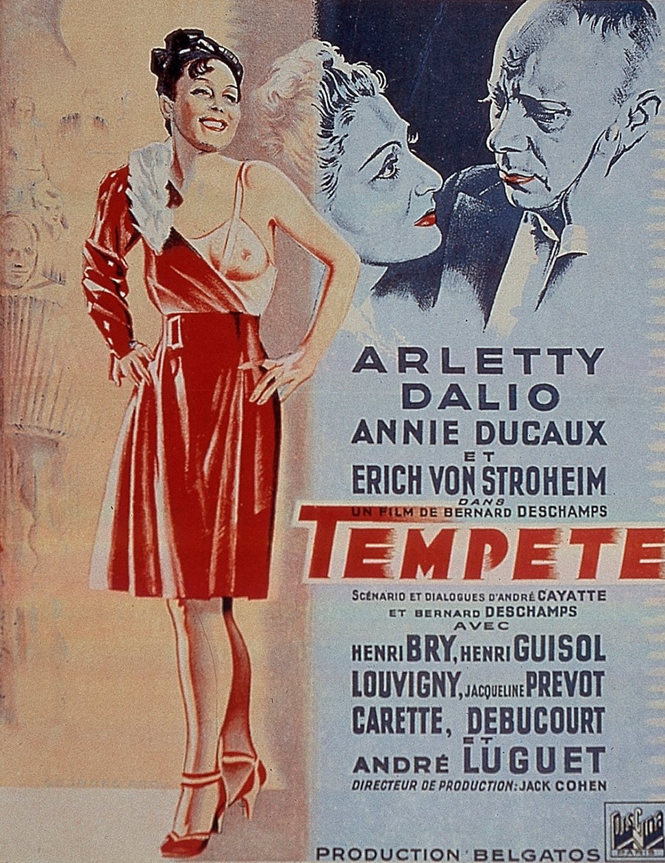 Poster of the film Tempest by Bernard Deschamps with Arletty 1940 by Unbekannt