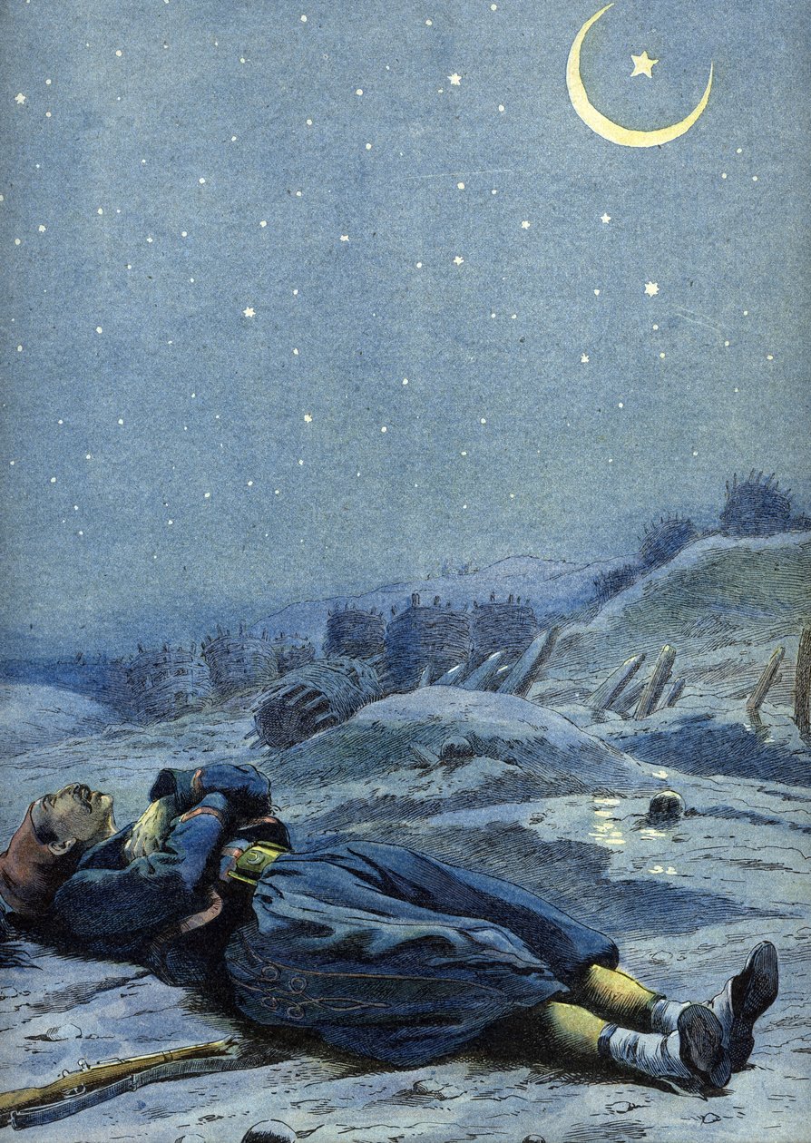 Allegory of the Turkish national anthem: a soldier who died for his country by Unbekannter Künstler