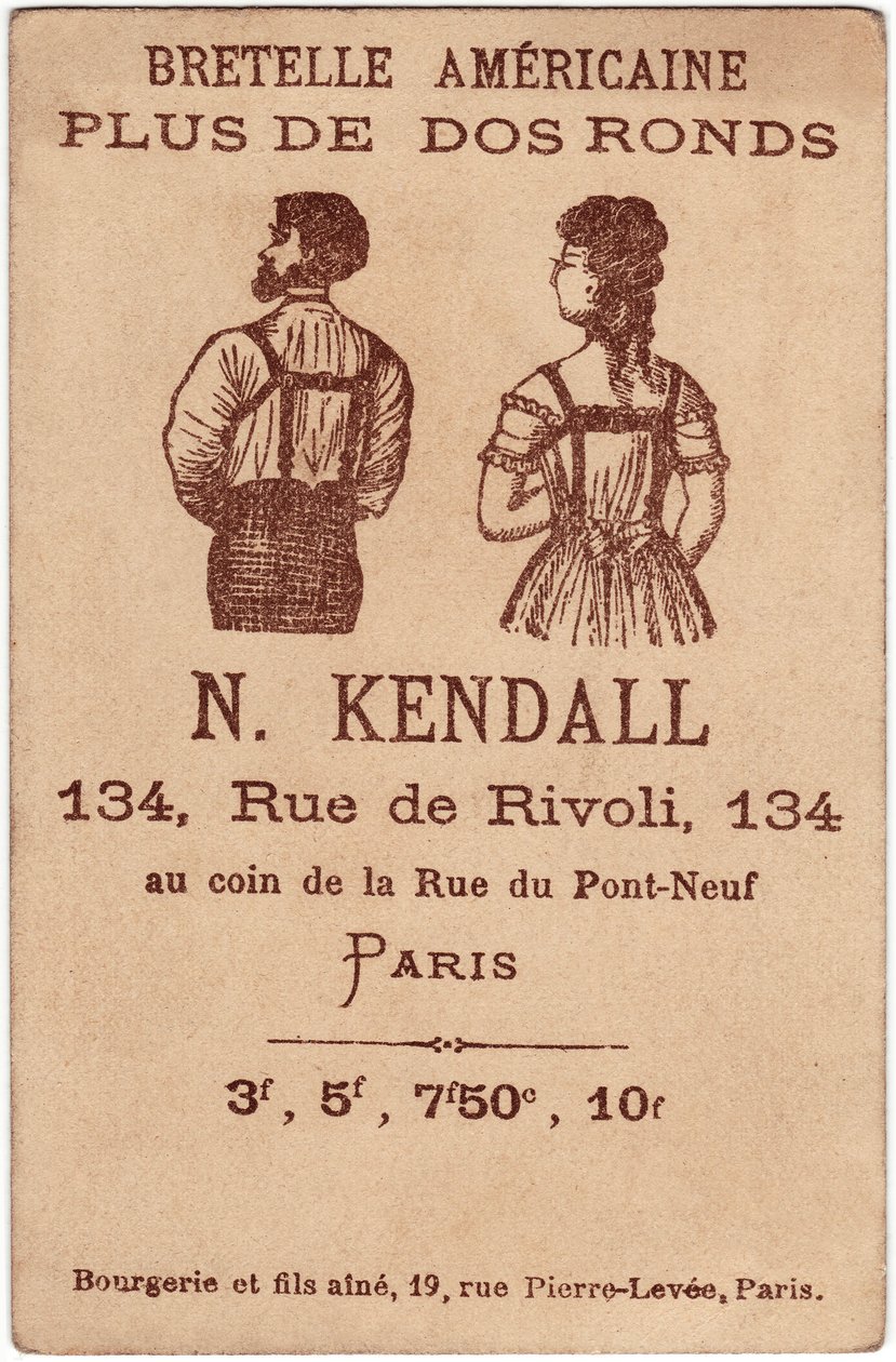 American shoulder strap plus round back, advertising for the Kendall by Unbekannter Künstler