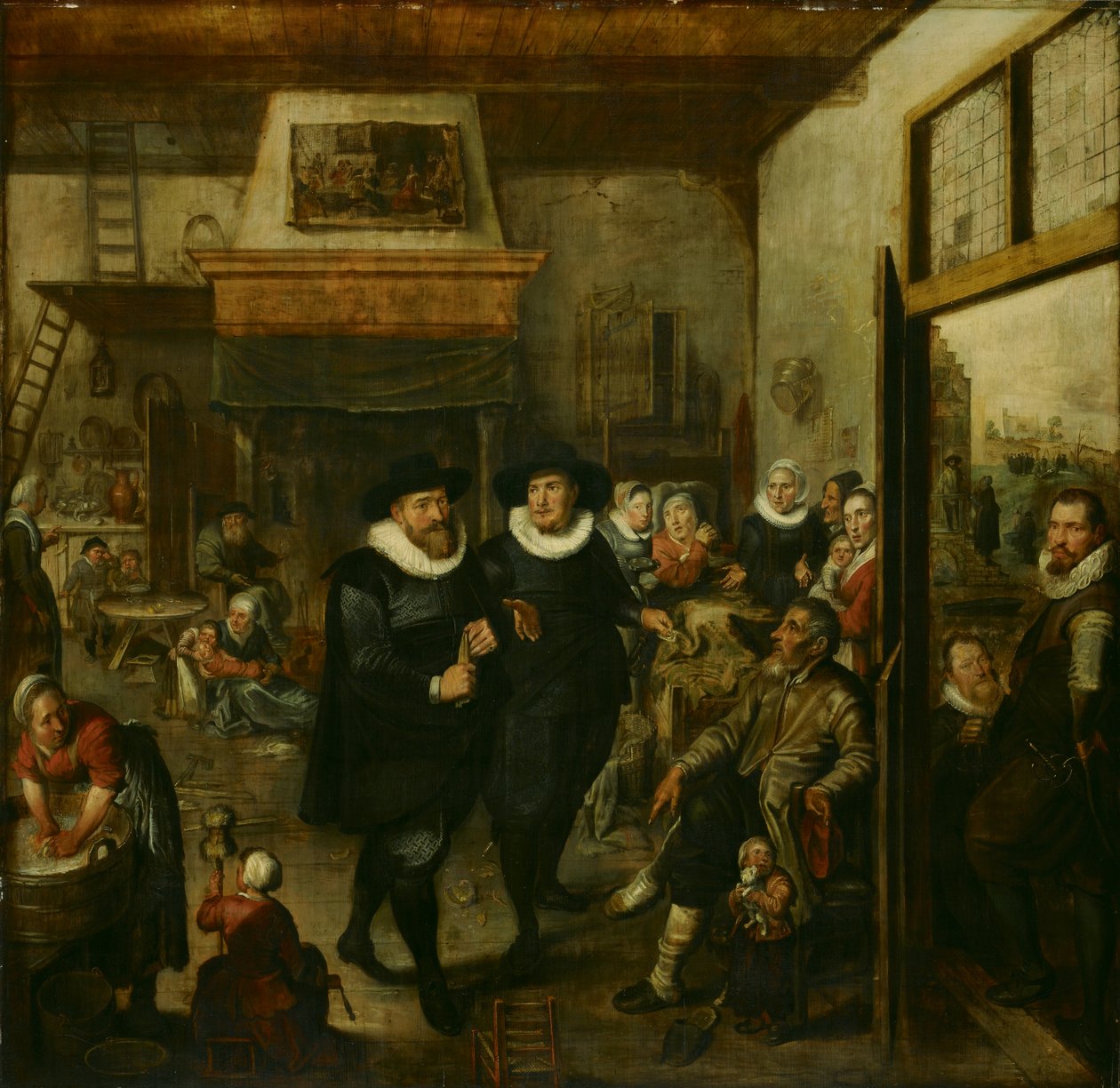 An Almoner and a Police Sergeant Visit a Poor Family by Unbekannt