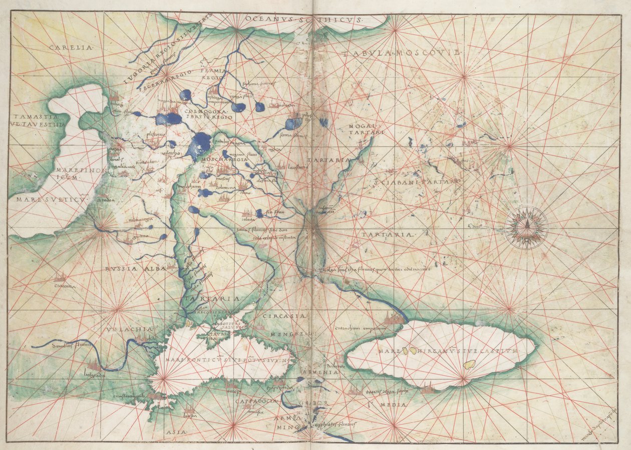 Battista Agnese, Portolan Atlas (Italy ca. 1550) by Unbekannter Künstler