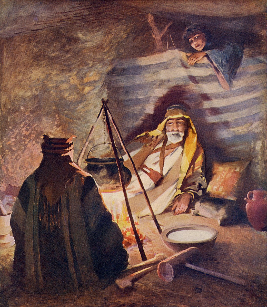 Bedouin Family by Unbekannter Künstler