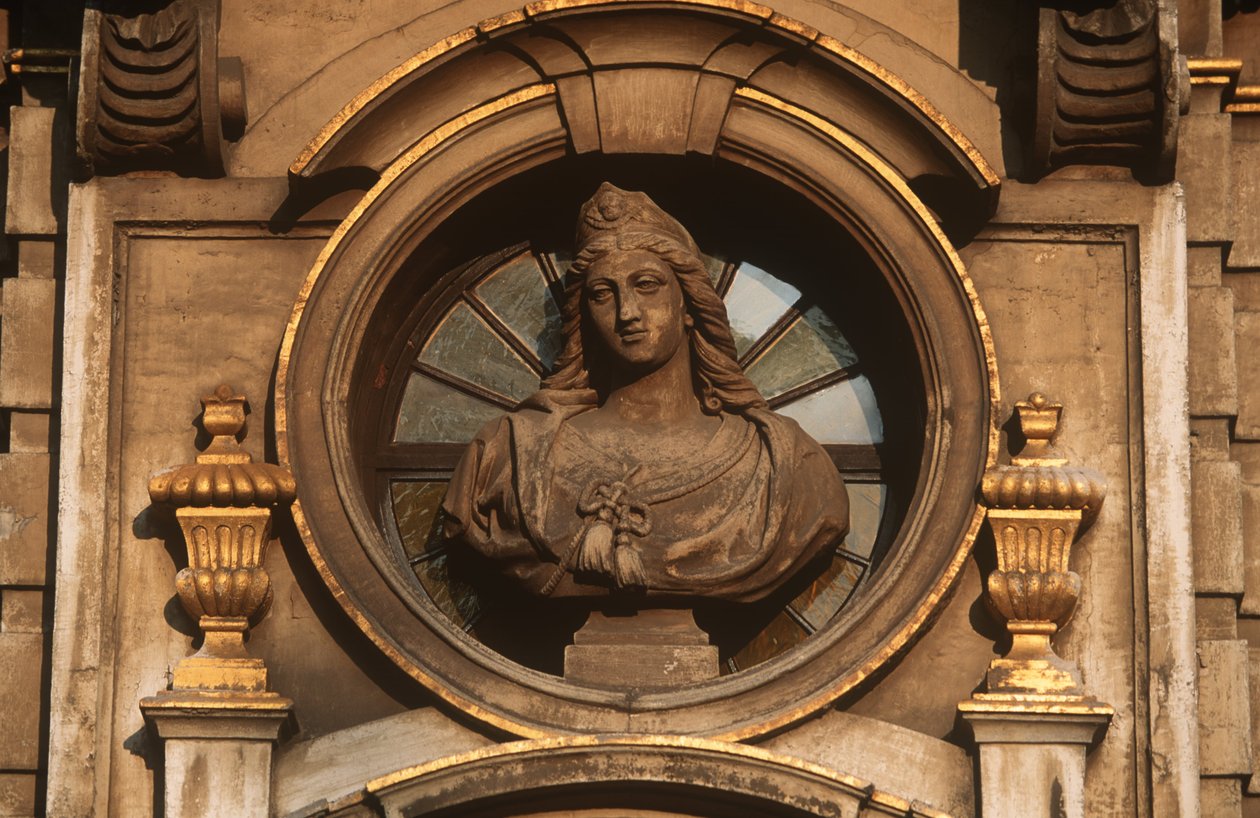 Belgium, Brussels, Grand Place, decorative detail by William Jennys