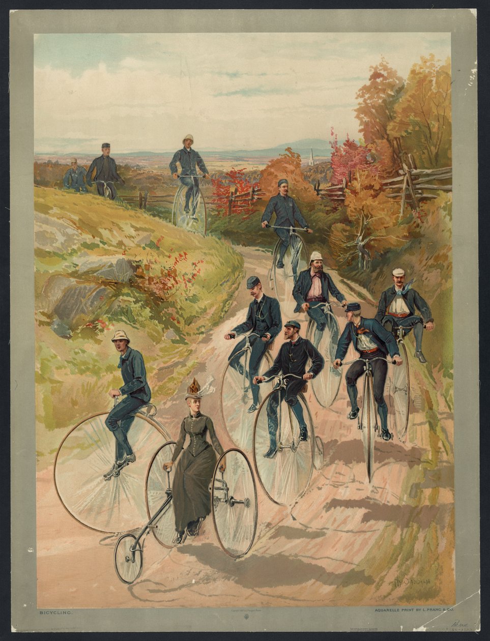 Bicycling by Unbekannter Künstler
