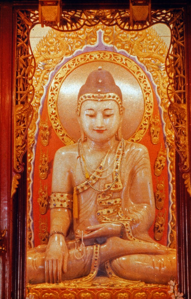 Big Buddha Statue at the Jade Buddha Monastery, Shanghai, China 1960s by Unbekannter Künstler