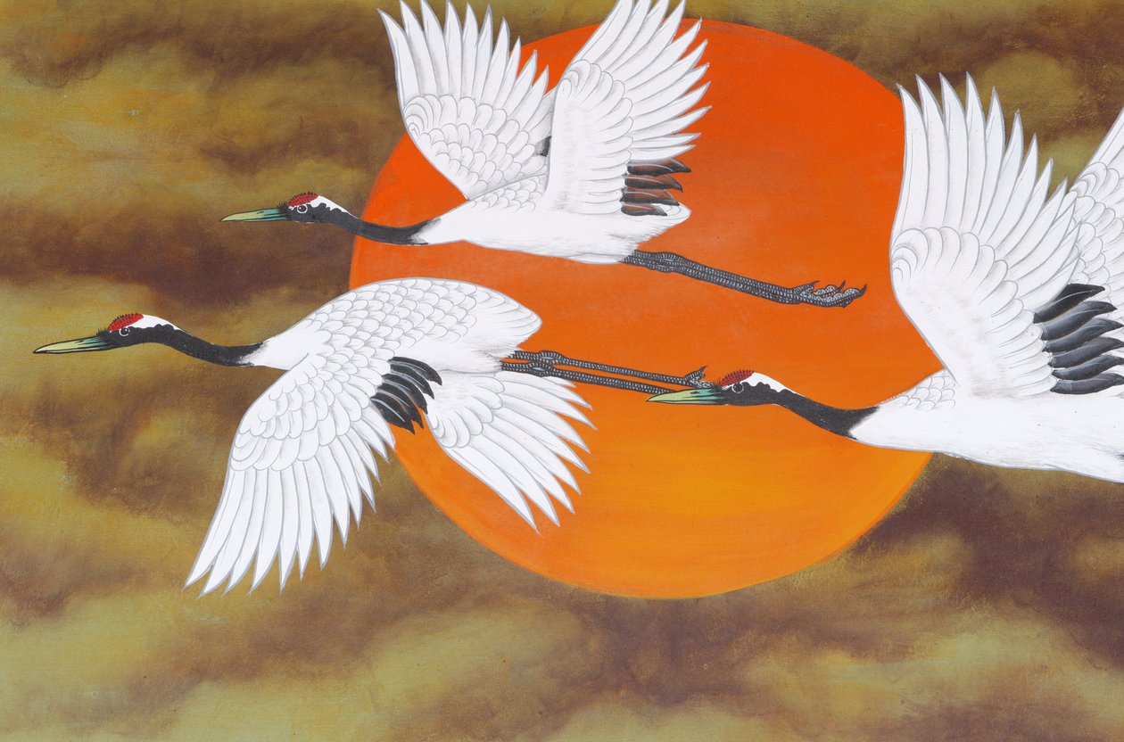 Bird Painting at Bongeunsa Temple, Seoul, South Korea by Unbekannt