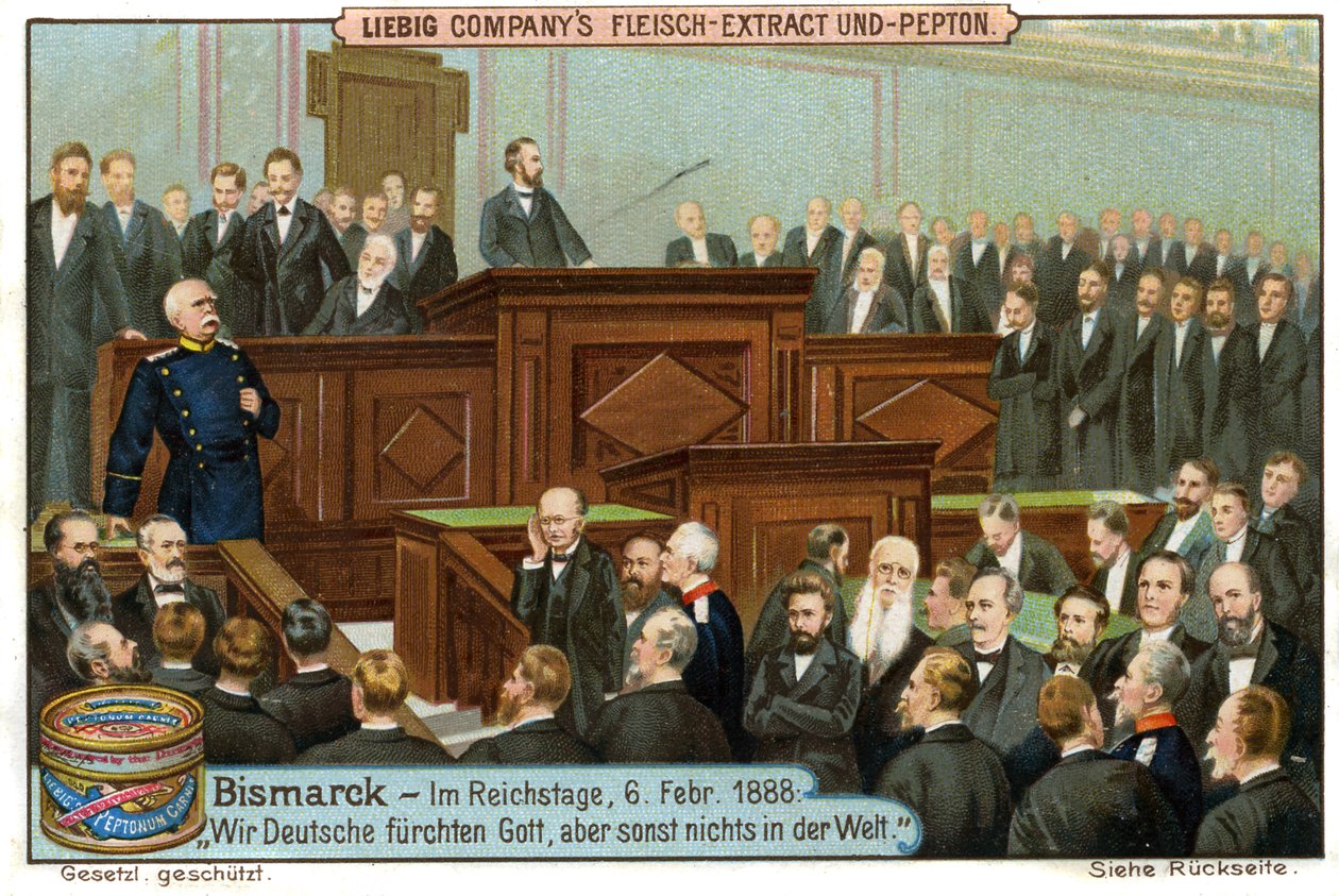 Bismarck in Reichstag by Unbekannter Künstler
