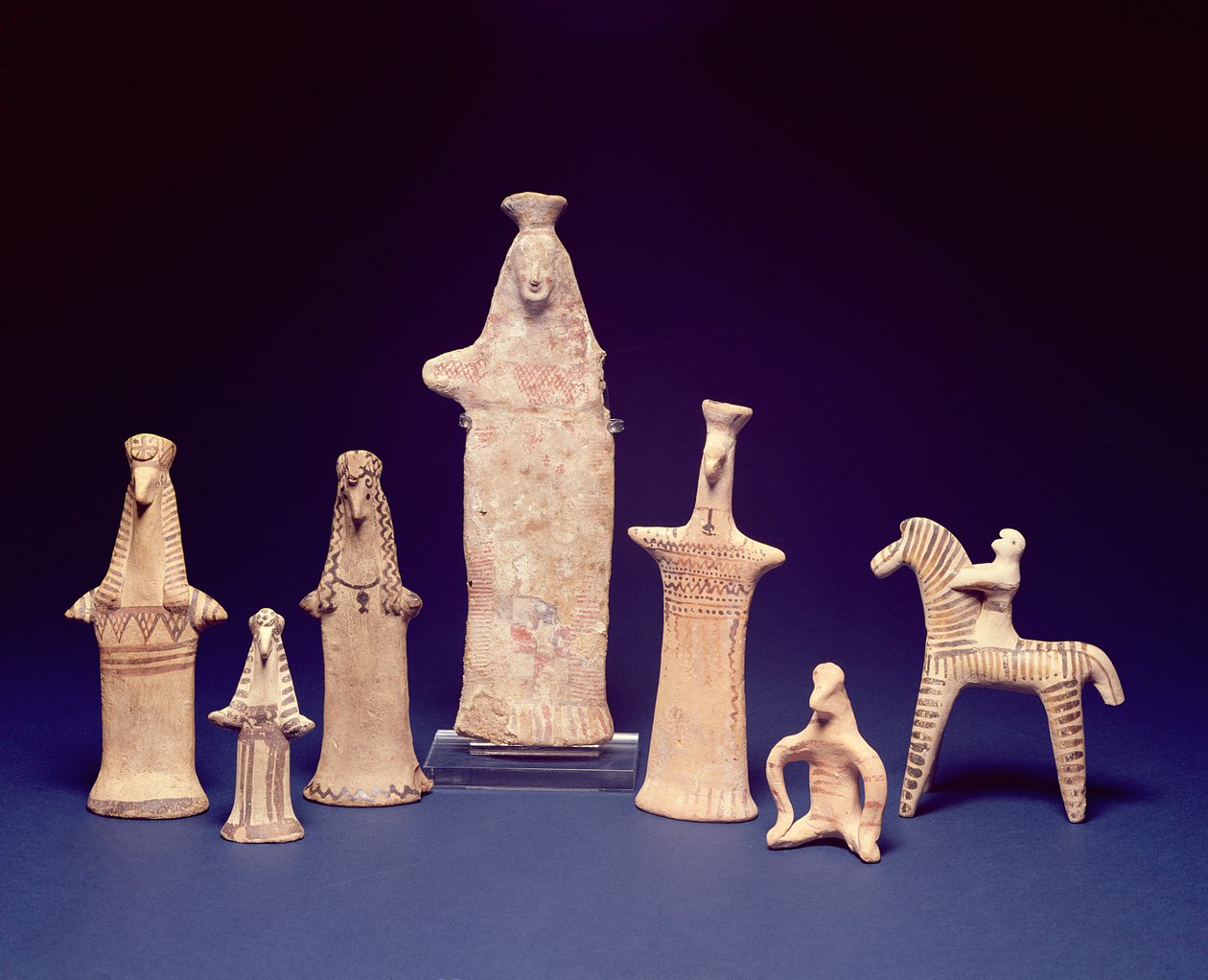 Boeotian Group: Standing, Squatting Figures and a Horseman, c.600-550 BC by Unbekannt