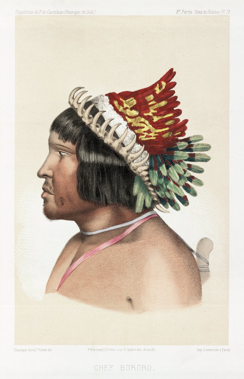 Bororo Chief, South America, c. 1843-1847 by Unbekannt