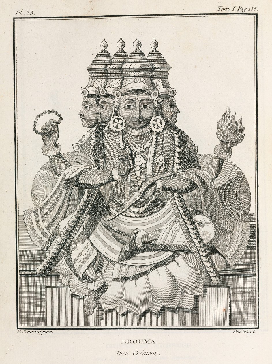 Brahma, the Hindu creator god by Unbekannt