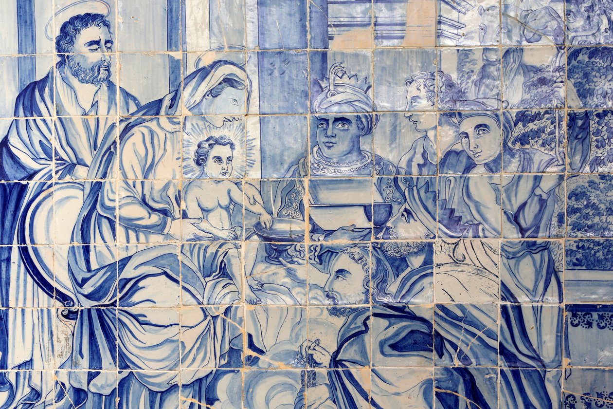 Brazil, Bahia, Salvador: Azulejo in Bonfim church: the Epiphany by Unbekannt