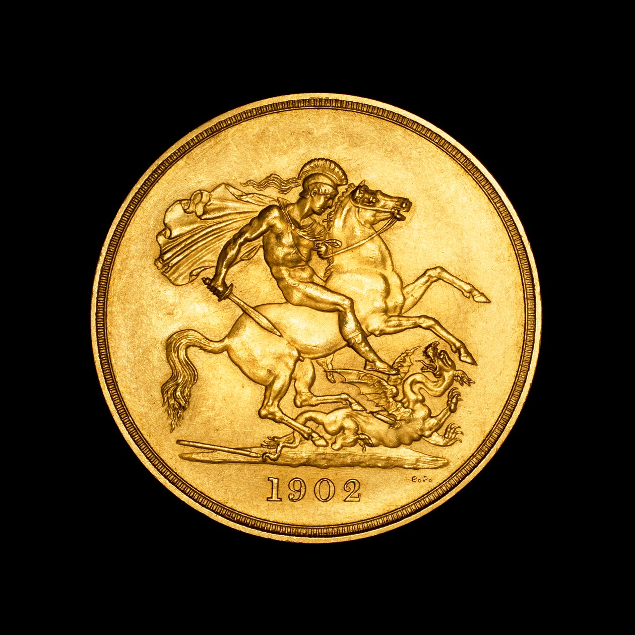 British Coin depicting St. George and the Dragon by Unbekannter Künstler