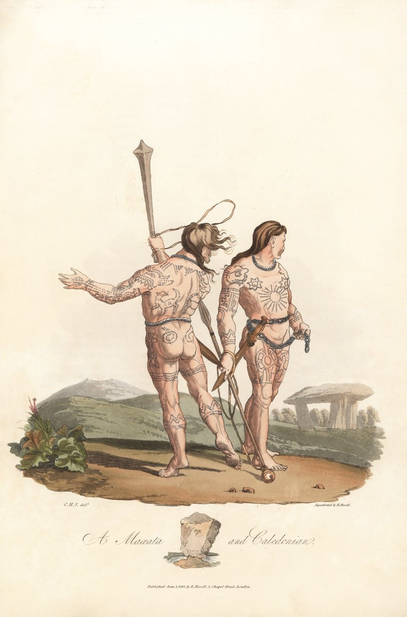British antiquity: Catini and Caledonian inhabitants of the northern plains and forests of Great Britain by Unbekannter Künstler