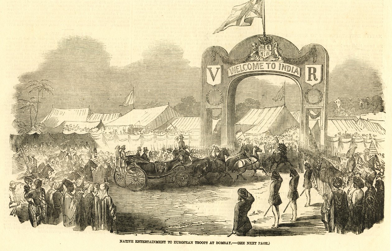 British riding horse carriage at Bombay, c1800s (illustration) by Unbekannter Künstler