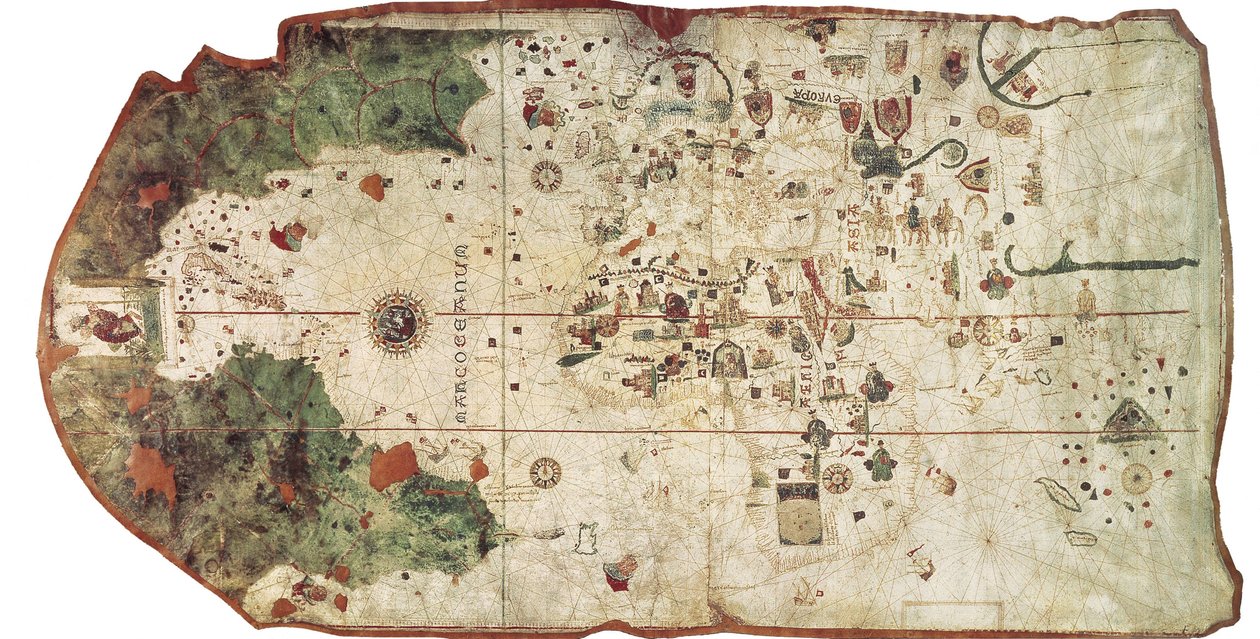 Chart by Juan de la Cosa (1500) by Unbekannter Künstler