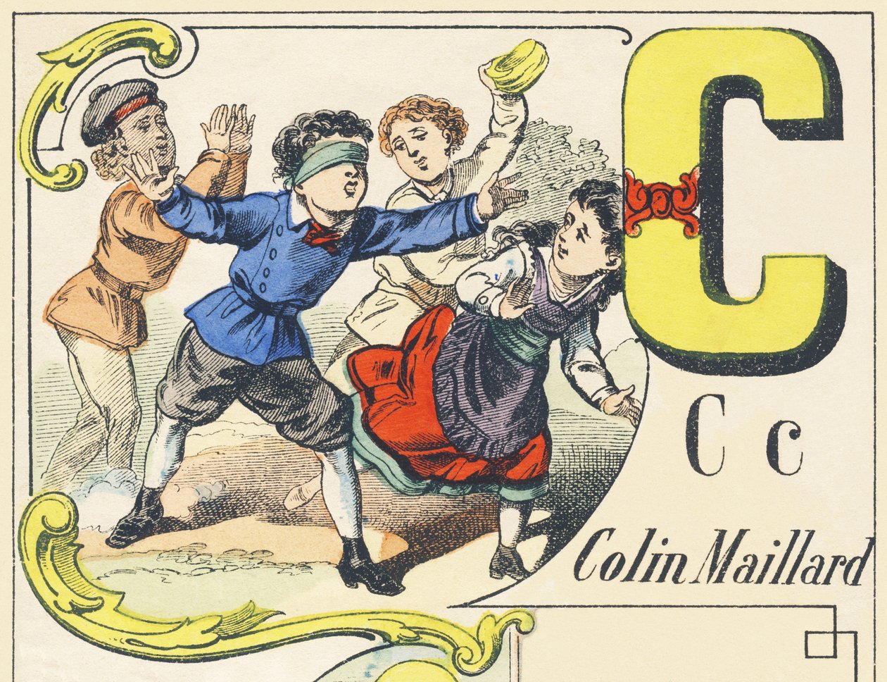 C: colin-maillard - Games Alphabet, c.1890 by Unbekannt