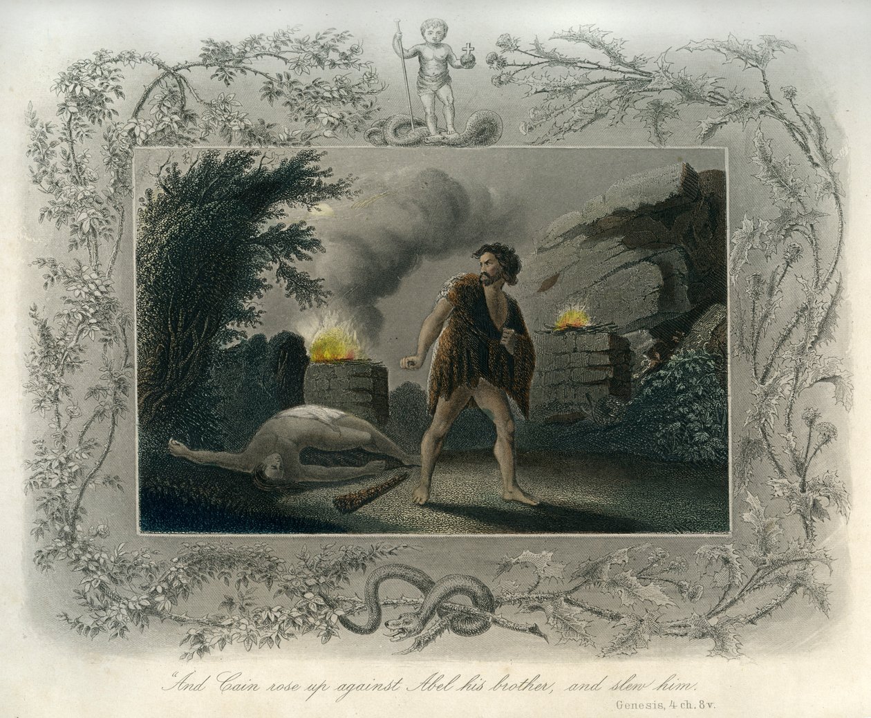 Cain and Abel - Bible by Unbekannter Künstler