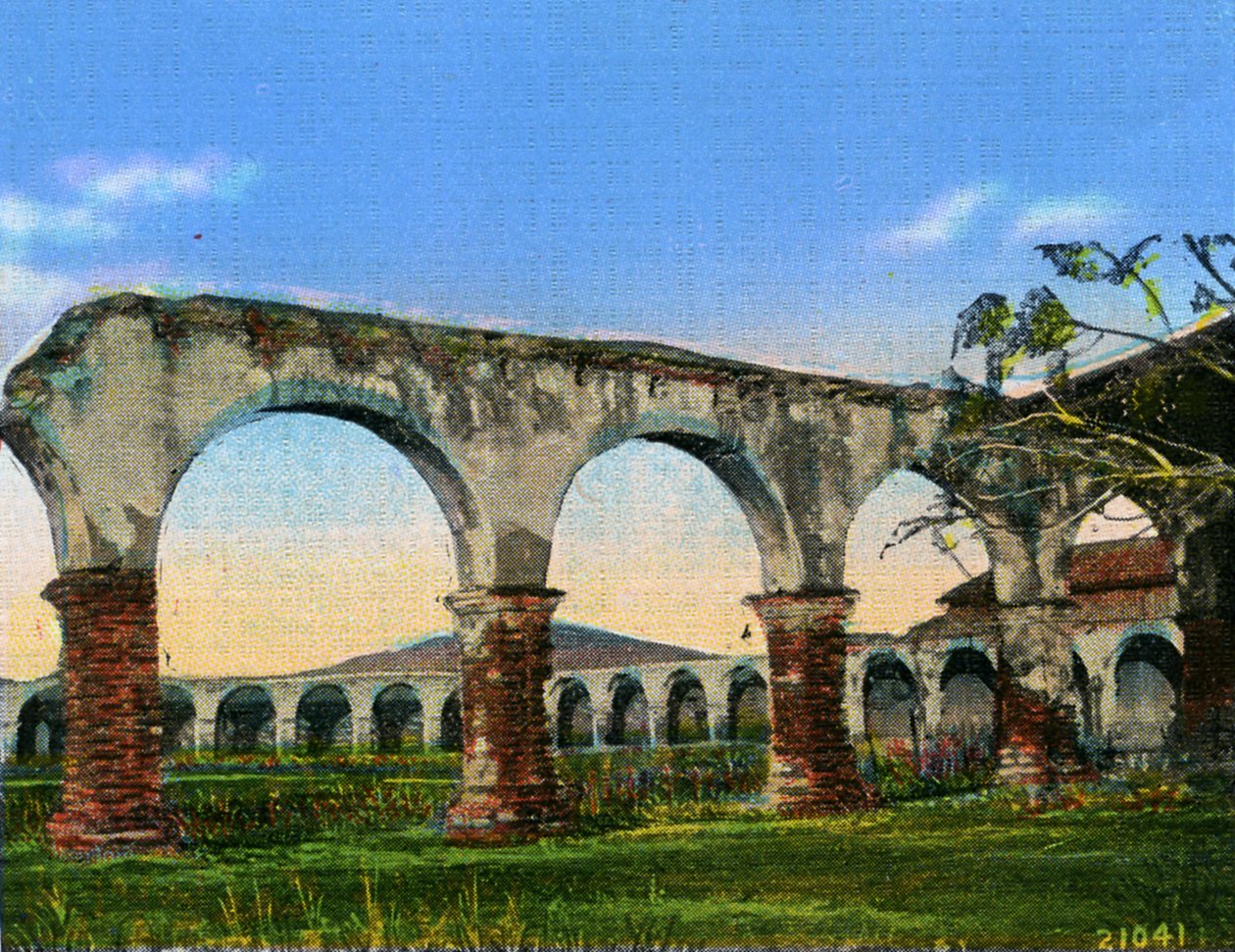 California: Arches of Mission San Juan Capistrano by Unbekannter Künstler