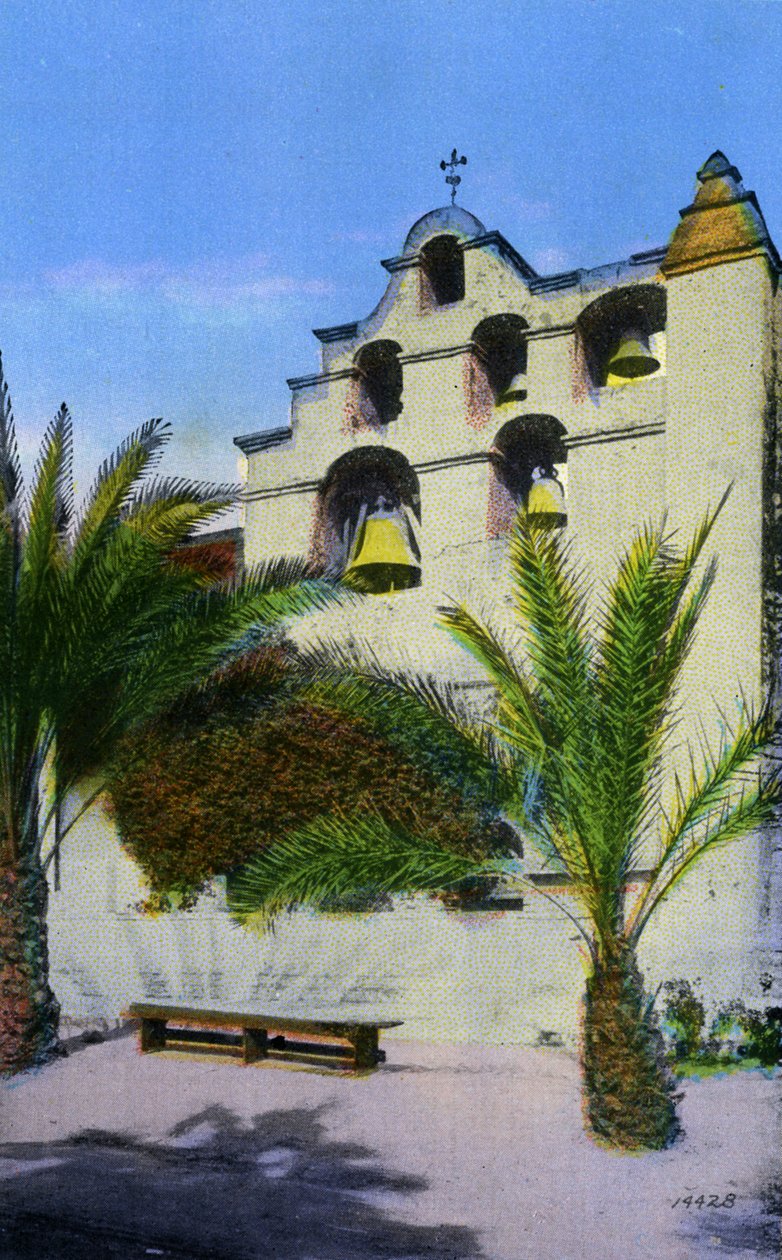 California: San Gabriel Mission Bells by Unbekannter Künstler