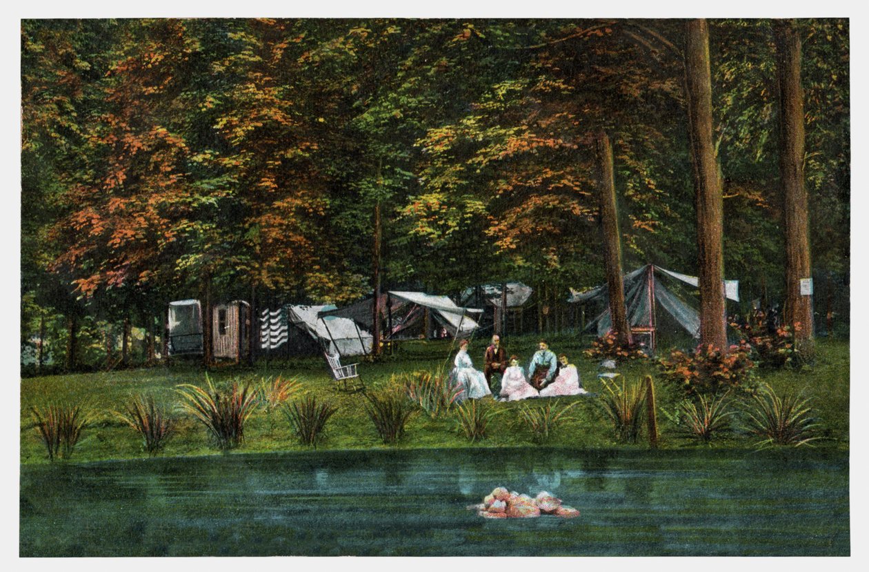 Camping in the USA, c.1910 by Unbekannter Künstler