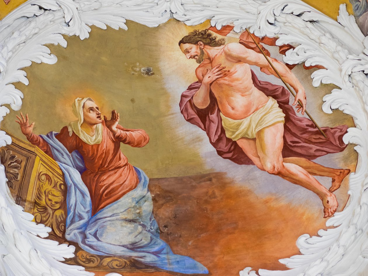 Ceiling fresco, Mausoleum of the Habsburgs, Graz, Styria, Austria, Europe by Unbekannter Künstler