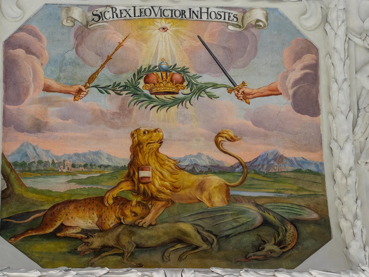 Ceiling fresco in the aisle of St Catherine