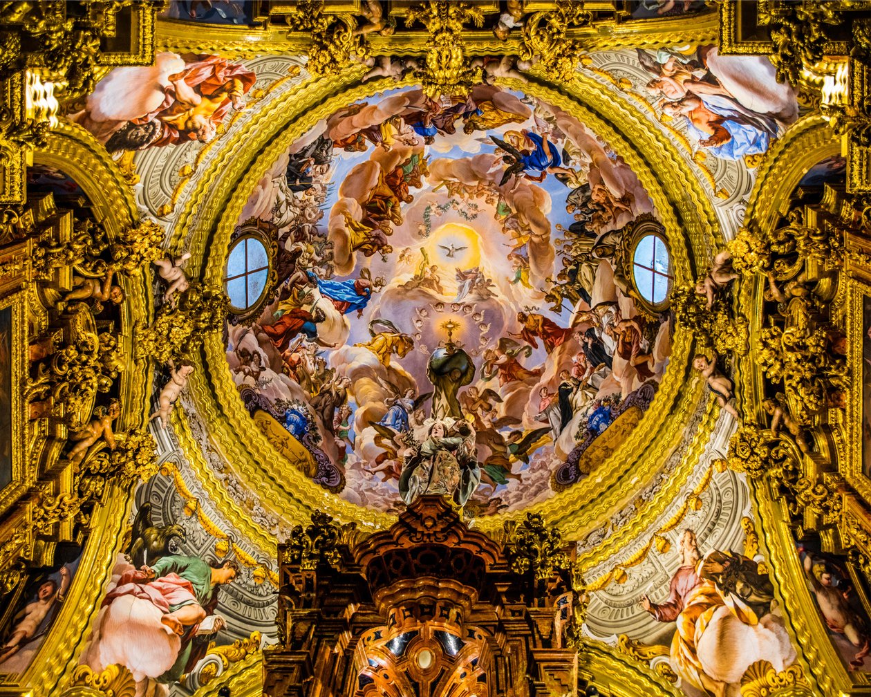 Ceiling Painting, Sacristy, Carthusian Monastery La Cartuja, Granada, Spain by Unbekannter Künstler
