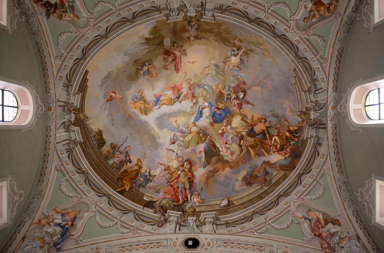 Ceiling Painting, Interior Photograph, St. George Catholic Parish Church, Neustift, Stubai Valley, Tyrol, Austria by Unbekannter Künstler