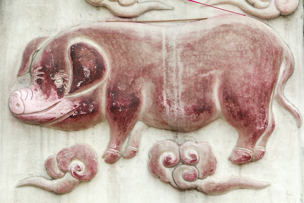Chinese Astrological Sign, White Cloud Temple, Beijing, China by Unbekannt