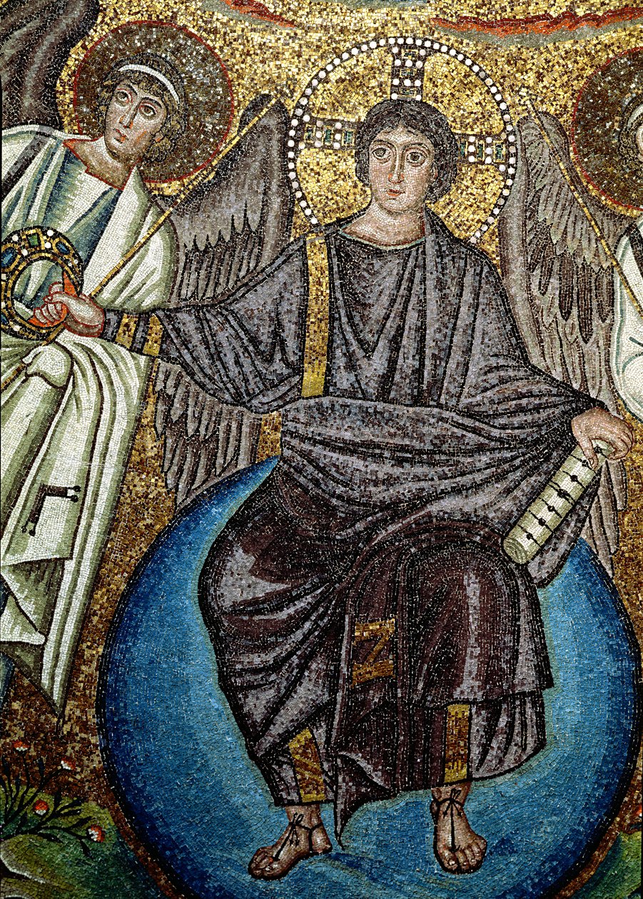 Christ and angels (detail) by Unbekannt