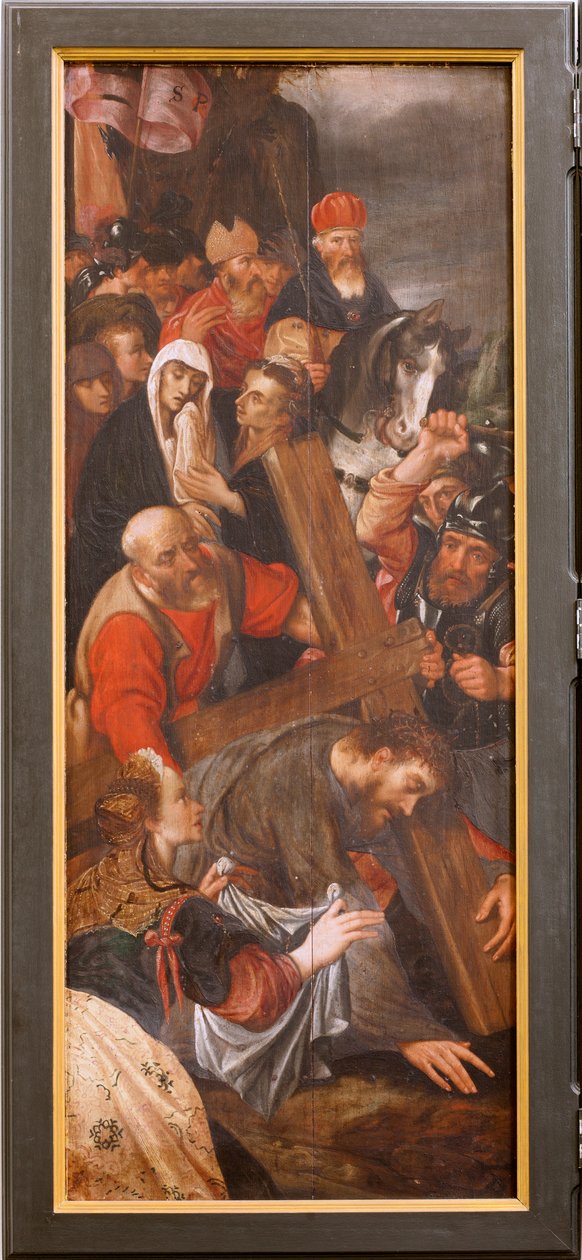 Church. Interior. Triptych. The Crucifixion. by Unbekannter Künstler