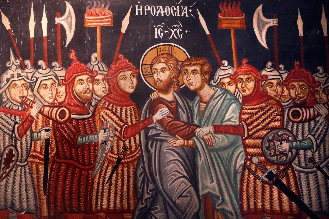 Church of Archangel Michael: Fresco of Jesus Christ Arrested, Pedoulas, Cyprus by Unbekannt