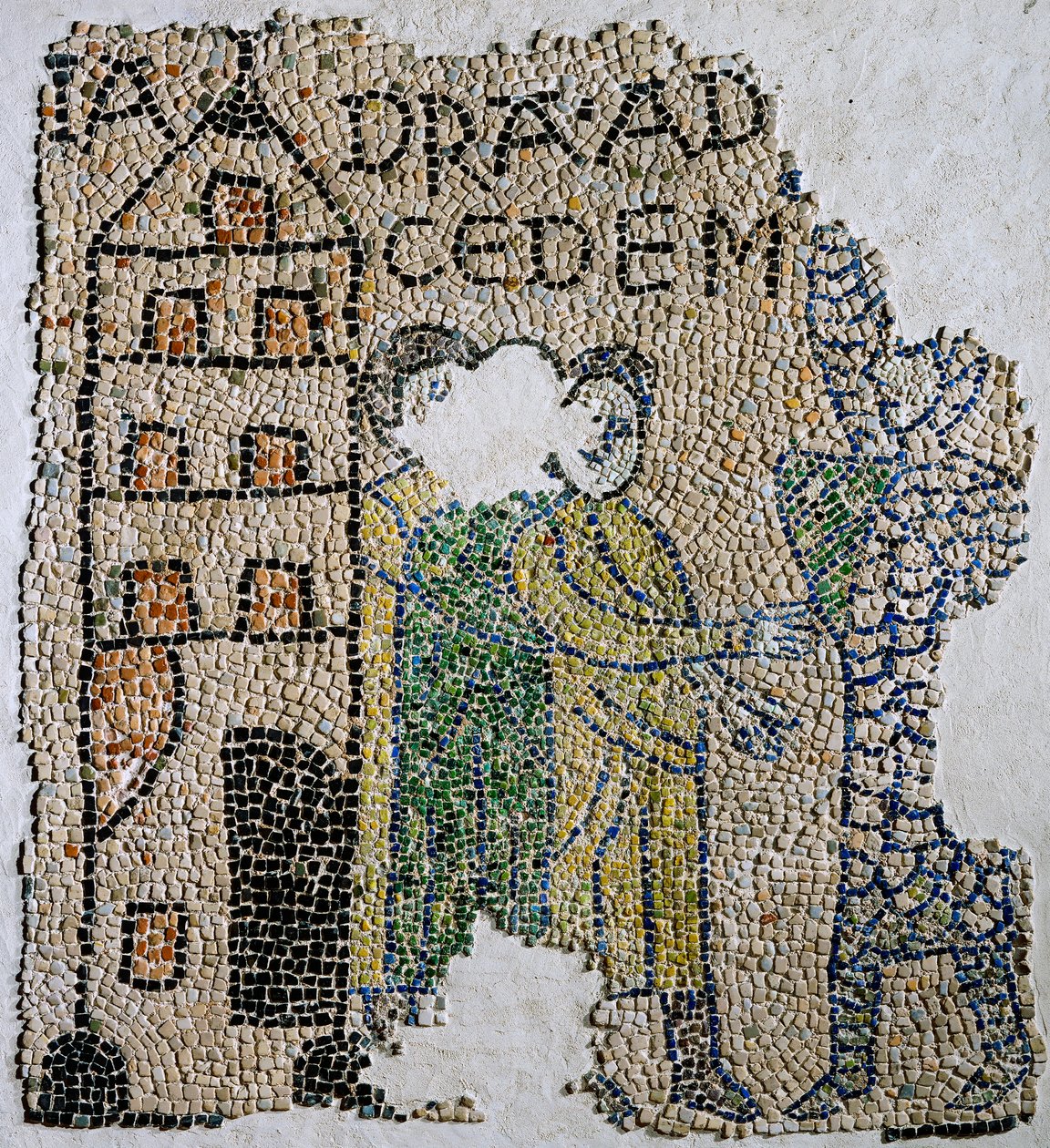 Church of Saint John Evangelist, Fourth Crusade, Fragments of mosaic floors representing Venetians, Ravenna, Emilia-Romagna, Italy by William M. Timlin