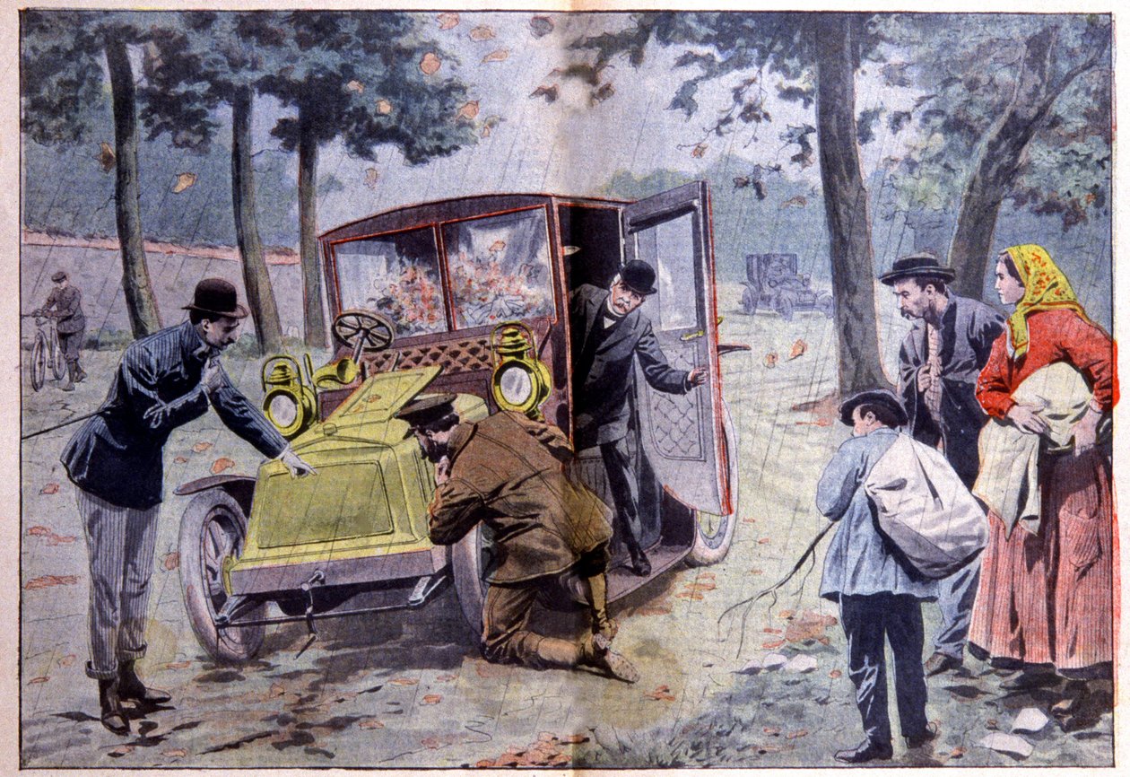 Clemenceau Car Breakdown in the South of France by Unbekannter Künstler